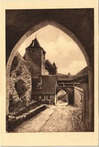 Rothenburg ob der Tauber Kobolzellertor, Strassen Durchfahrt 1910