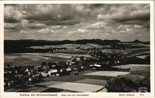 Ansichtskarte Reinhardtsdorf-Reinhardtsdorf-Schöna Stadt - Stimmungsbild 1932