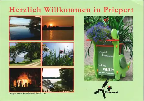 Strasen-Priepert-Wesenberg (Mecklenburg) Mehrbildkarte mit Ortsansichten 2000