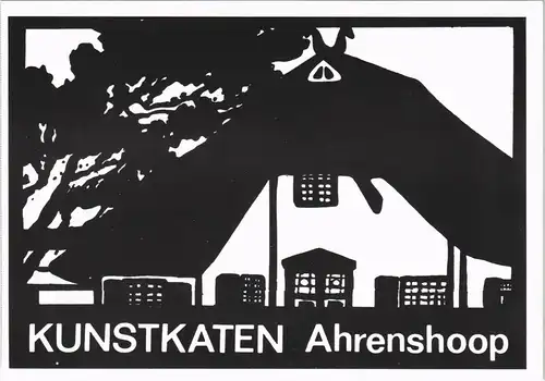Ansichtskarte Ahrenshoop Kunstkarte Haus Motiv (schwarz-weiss-Kunst) 2000