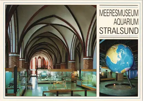Stralsund Meeresglobus im Foyer Katharinenhalle Meeresmuseum 1990