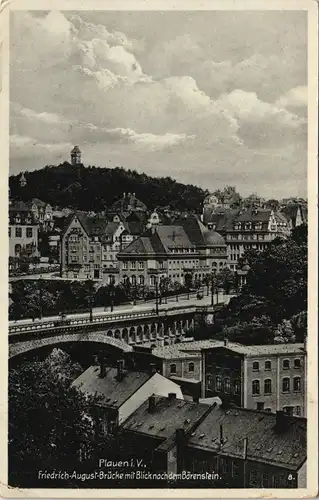 Plauen (Vogtland) Friedrich Augustbrücke, Stadtteilansicht Brücke (Bridge) 1938
