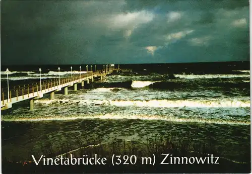 .Mecklenburg-Vorpommern Ostsee Seebrücke bei Gewitterstimmung 2000