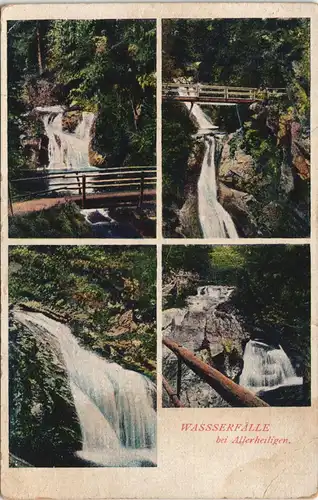 Ansichtskarte Oppenau Mehrbild-AK Wasserfälle, Waterfalls (River Fall) 1910