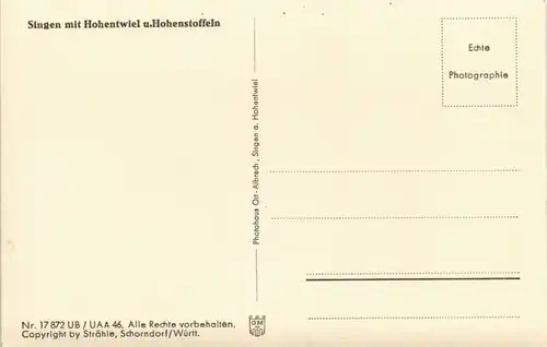 Singen (Hohentwiel) Panorama-Ansicht, Gesamtansicht, Fernblick 1940