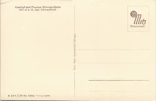 Bernau im Schwarzwald Gasthof Pension am Herzogenhorn Umland-Ansicht Bernau 1940