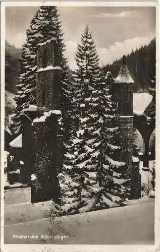 Ansichtskarte Allerheiligen Ortsansicht, Winter-Ansicht 1930