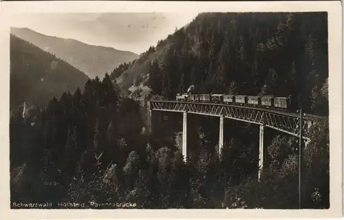 Ansichtskarte Breitnau Ravenabrücke Dampflokomotive 1932