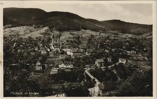 Ansichtskarte Forbach (Baden) Stadtansicht 1934