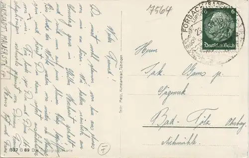 Ansichtskarte Forbach (Baden) Stadtansicht 1934