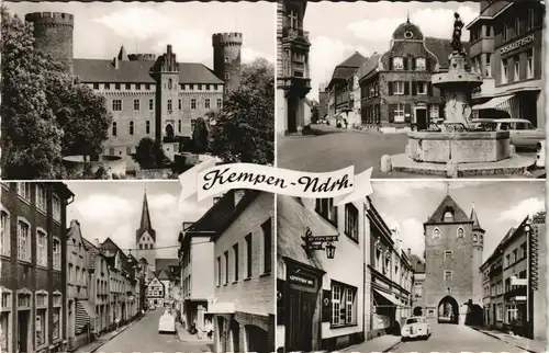 Ansichtskarte Kempen Mehrbild-AK mit 4 Ortsansichten 1970