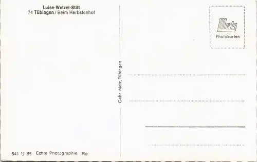 Ansichtskarte Tübingen Partie am Luise-Wetzel-Stift 1960