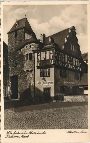 Cochem Kochem Partie an der alten Historische Thorschänke 1950/1940