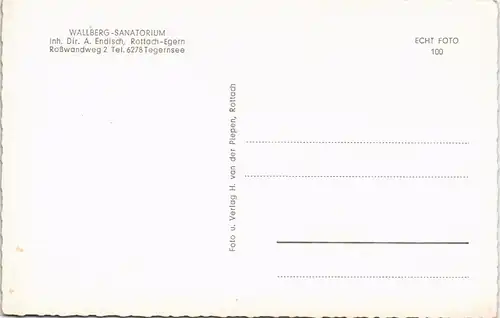 Rottach-Egern WALLBERG-SANATORIUM Roßwandweg 4 Ansichten MB 1960