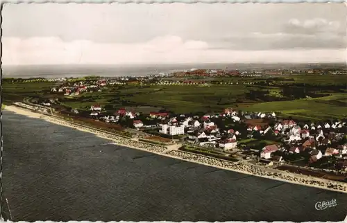 Ansichtskarte Duhnen-Cuxhaven Strand Ort Fliegeraufnahme 1965