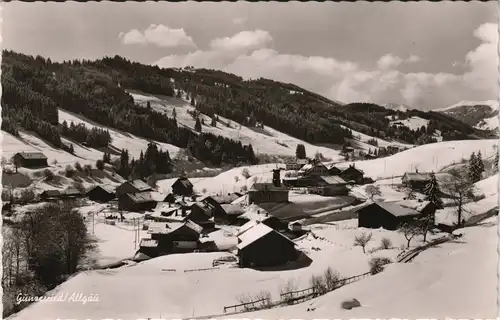 Ansichtskarte Gunzesried-Blaichach Panorama-Ansicht 1960