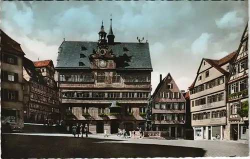 Ansichtskarte Tübingen Partie mit Marktplatz 1960