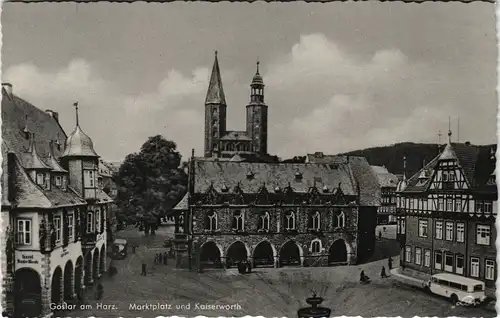 Ansichtskarte Goslar Marktplatz 1950