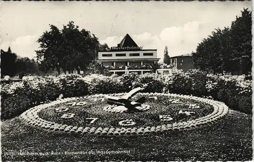 Mülheim an der Ruhr Stadtteilansicht Blumen am Wasser-Bahnhof 1961