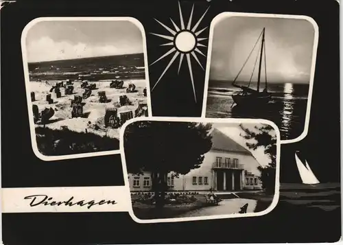 Ansichtskarte Dierhagen DDR Mehrbild-AK 3 Fotos, "Sonnenschein-Karte" 1964