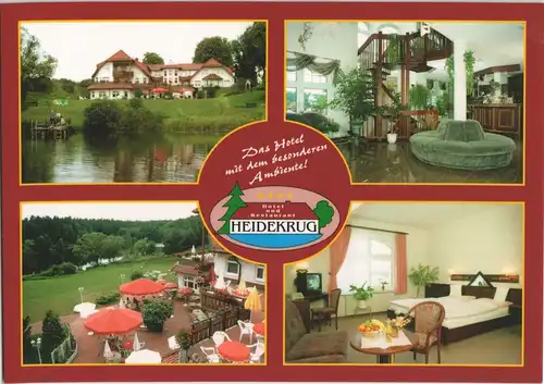 Ansichtskarte Grünplan Hotel & Restaurant HEIDEKRUG, Mehrbild-AK 1995