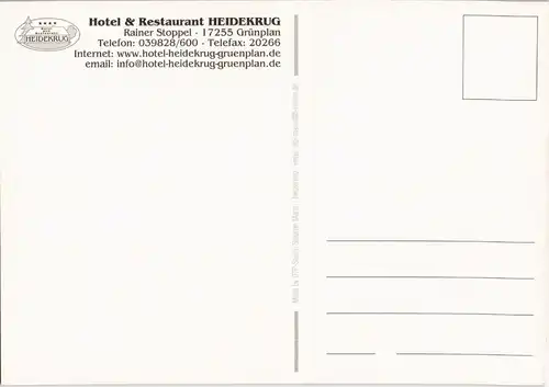 Ansichtskarte Grünplan Hotel & Restaurant HEIDEKRUG, Mehrbild-AK 1995