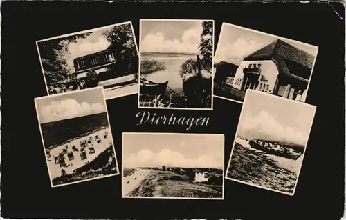 Ansichtskarte Dierhagen DDR Mehrbildkarte div. Ansichten, Ortsmotive 1962