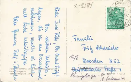 Ansichtskarte Dierhagen DDR Mehrbild-Grusskarte mit 5 Ortsmotiven 1960/1959