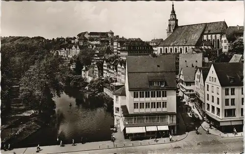 Tübingen Blick auf Schloß und Stiftskirche Panorama-Ansicht 1960
