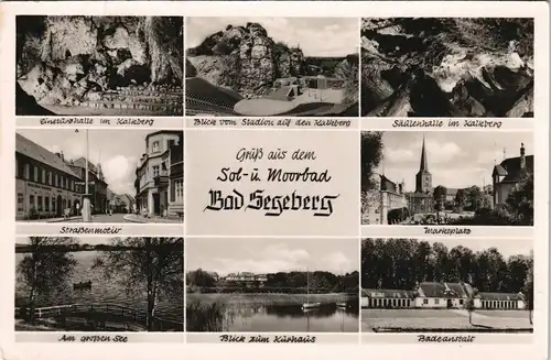 Bad Segeberg Mehrbild-AK ua. Strassen, Marktplatz, Umland-Ansichten 1954