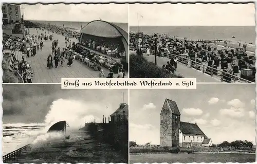 Ansichtskarte Westerland-Gemeinde Sylt Mehrbild-AK mit 4 Foto-Ansichten 1965
