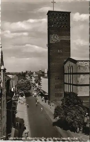 Ansichtskarte Leverkusen Herz-Jesu-Kirche Hauptstraße 1960