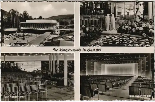 Ansichtskarte Bad Orb Mehrbild-AK Konzert-Halle Innen & Außen 1959