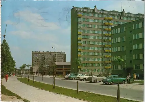 Allenstein Olsztyn Osiedle Pana Tadeusza, Autos Wohnhaus-Block 1973