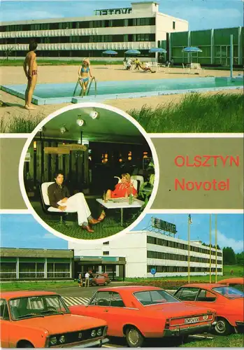 Postcard Allenstein Olsztyn Novotel MB - Lada 1989