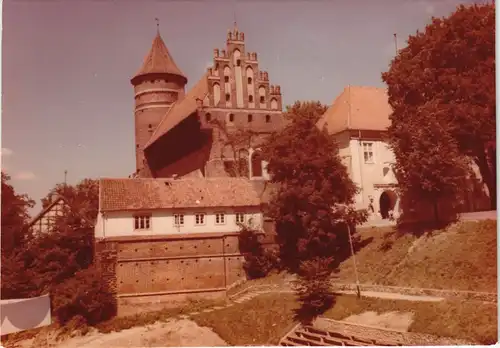 Postcard Allenstein Olsztyn Gotycki zamek cbronny zbudowany przez 1966