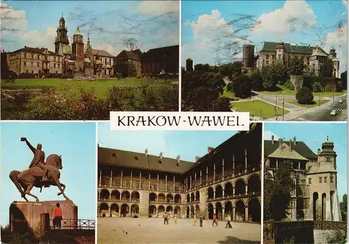 Postcard Krakau Kraków Wawel - Mehrbild 1978