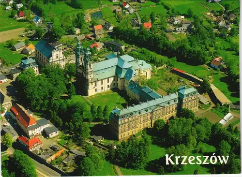 Postcard Grüssau Krzeszów Luftbild 2004