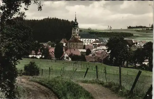 Marienweiher-Marktleugast Panorama-Ansicht Blick zur Kirche 1960