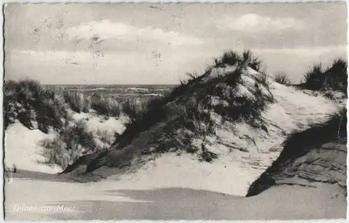 St. Peter-Ording Strand & Dünen 1961   gelaufen mit guter Misch-Frankatur