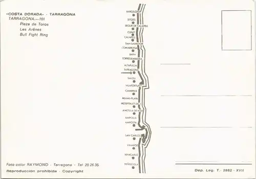 Postales Tarragona Plaza de Toros, Stierkampf Arena, Luftaufnahme 1980