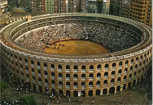 Katalonien Catalunya Stierkampf Arena Plaza de TOROS, Luftaufnahme 1980