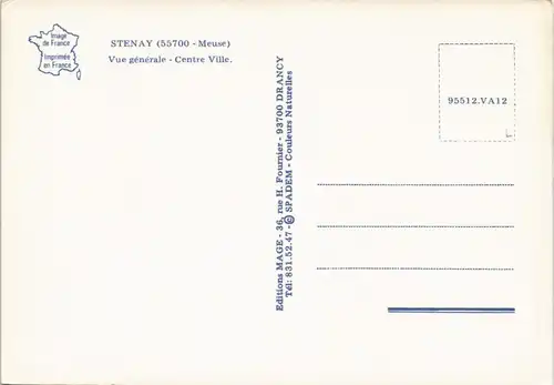 CPA Stenay Vue générale - Centre Ville 1975