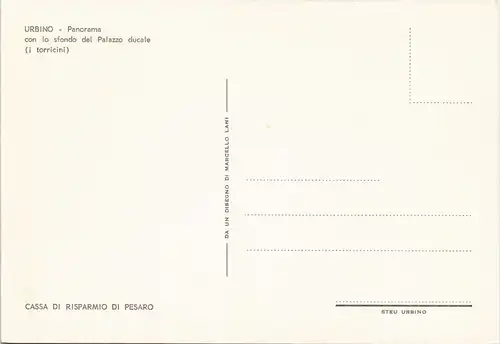 Cartoline Pesaro CASSA DI RISPARMIO DI PESARO, Künstlerkarte 1990