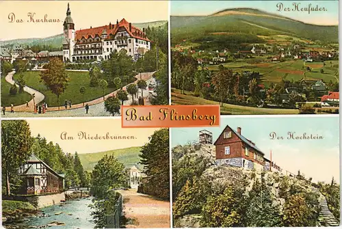 Bad Flinsberg Świeradów-Zdrój MB mit 4 Ortsansichten REPRO-REPRINT Postcard 2005
