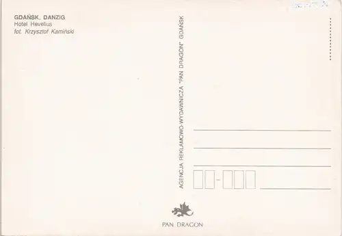 Danzig Gdańsk/Gduńsk Hotel Hevelius Panorama Stadt-Teilansicht 1980