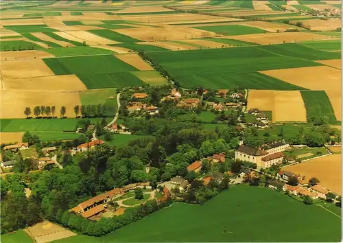 Ansichtskarte Maria Jeutendorf Ort vom Flugzeug aus, Luftbild-AK 1975