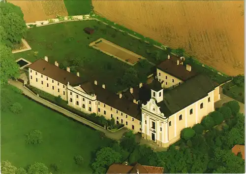 Ansichtskarte Maria Jeutendorf Luftaufnahme Wallfahrtskirche 1975