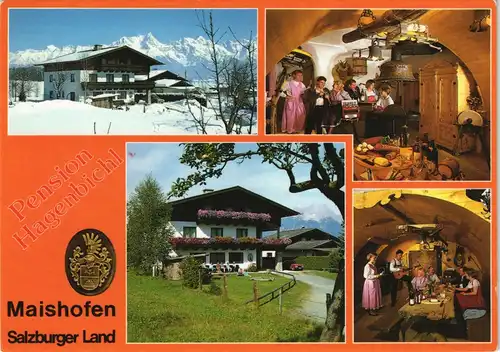 Ansichtskarte Maishofen Pension HAGENBICHL Bes.: M. u. S. FAISTAUER 1980
