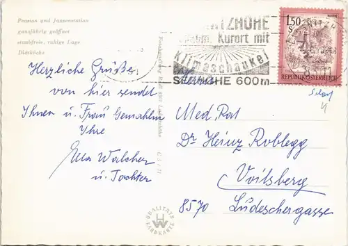 Ansichtskarte Laßnitzhöhe 2-Bild-AK Pension Liebmann 1978